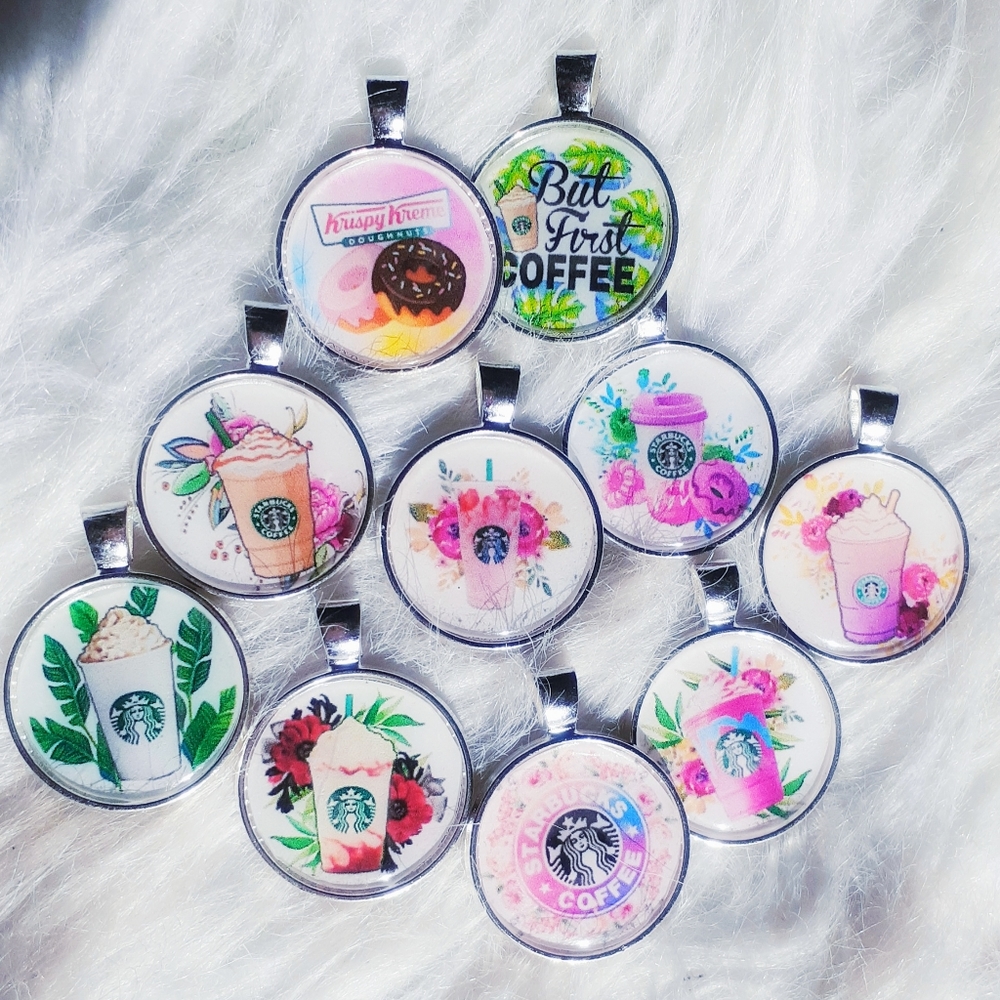Set of 10 Starbucks Charms
